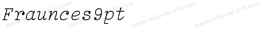 Fraunces9pt LightItalic字体转换